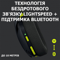 Навушники Logitech G435 Lightspeed Black/Yellow